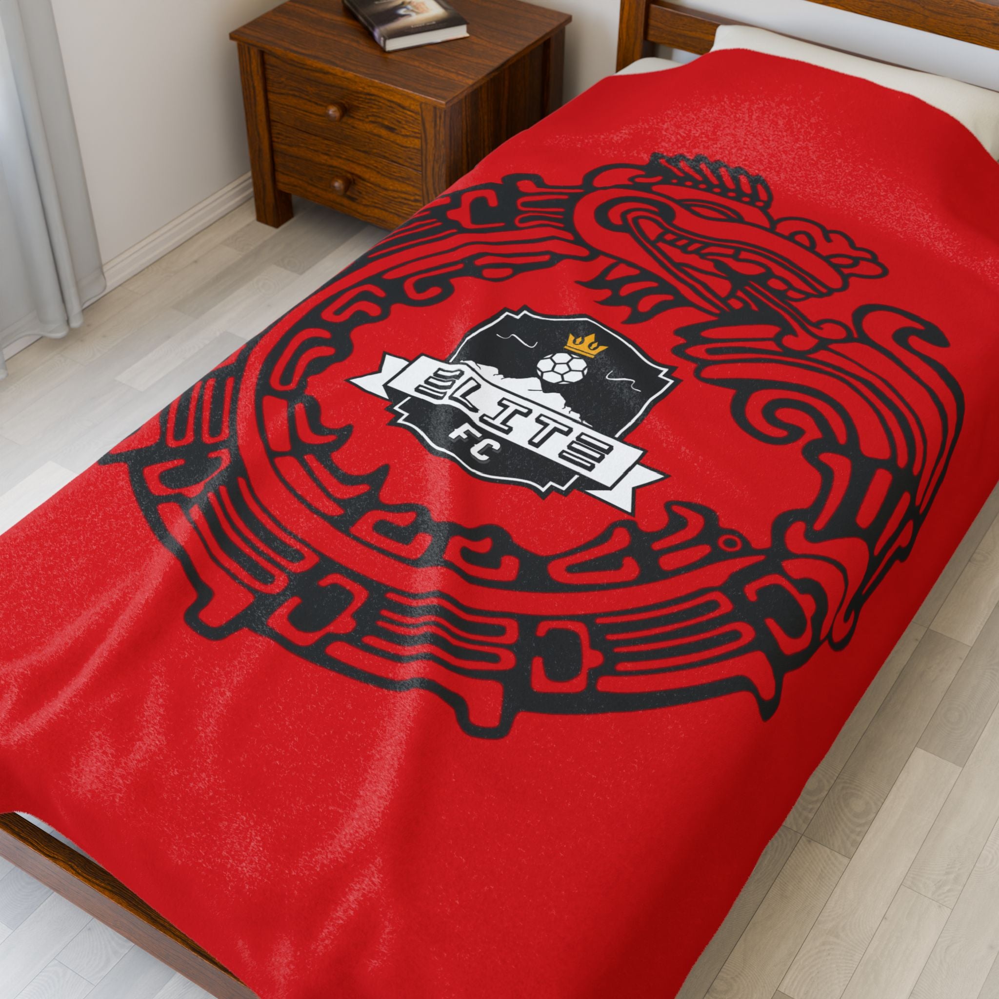 Elite Serpent Plush Blanket Red