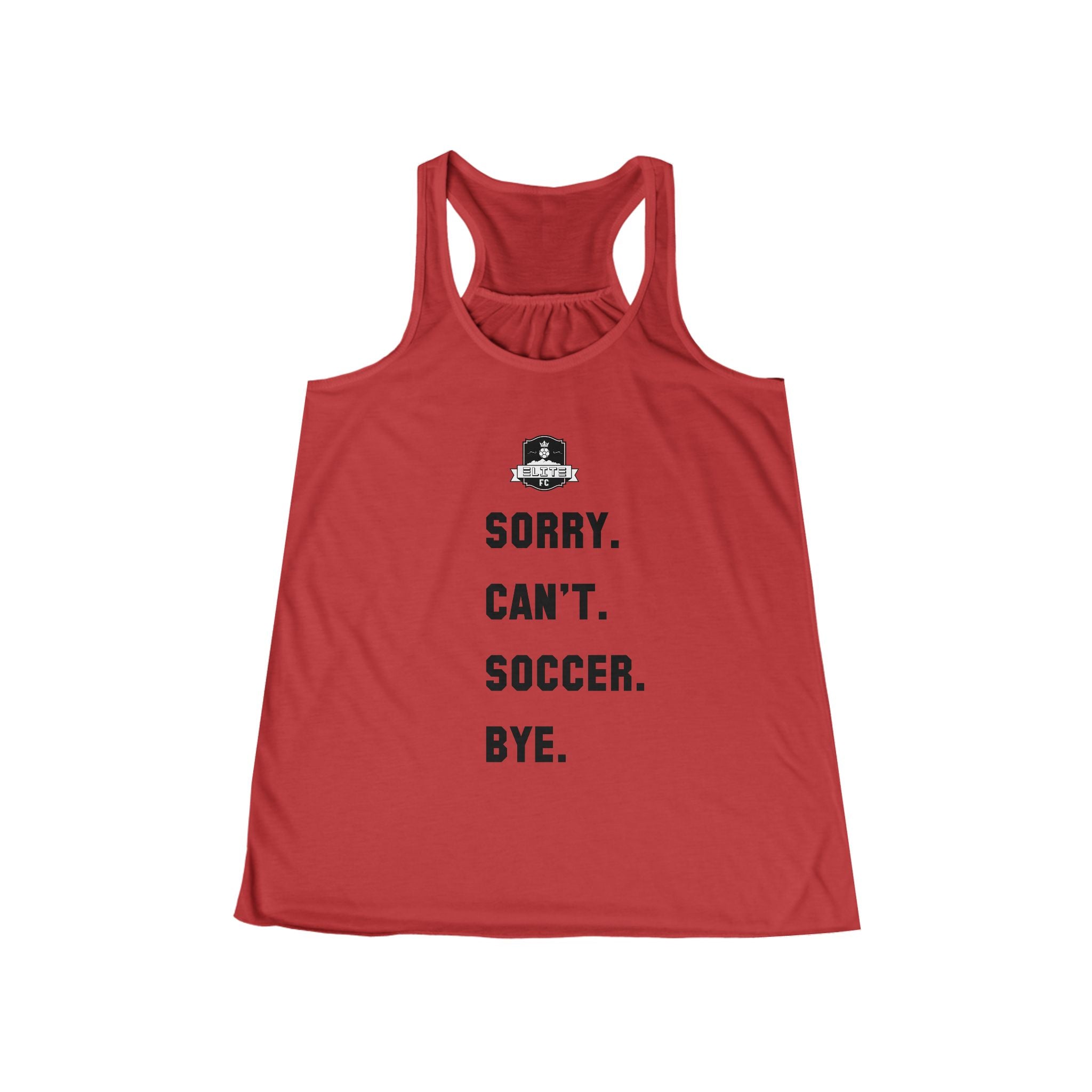 Women's 'Sorry Can't' Flowy Racerback Tank