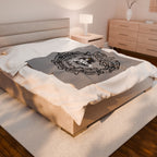 Elite Serpent Plush Blanket Grey