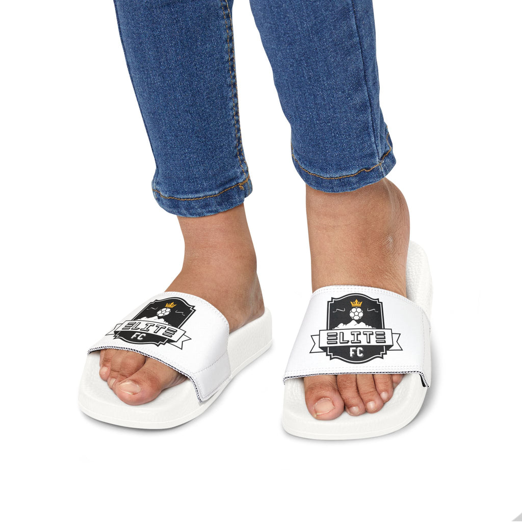 Elite FC Youth Slides (White Straps)