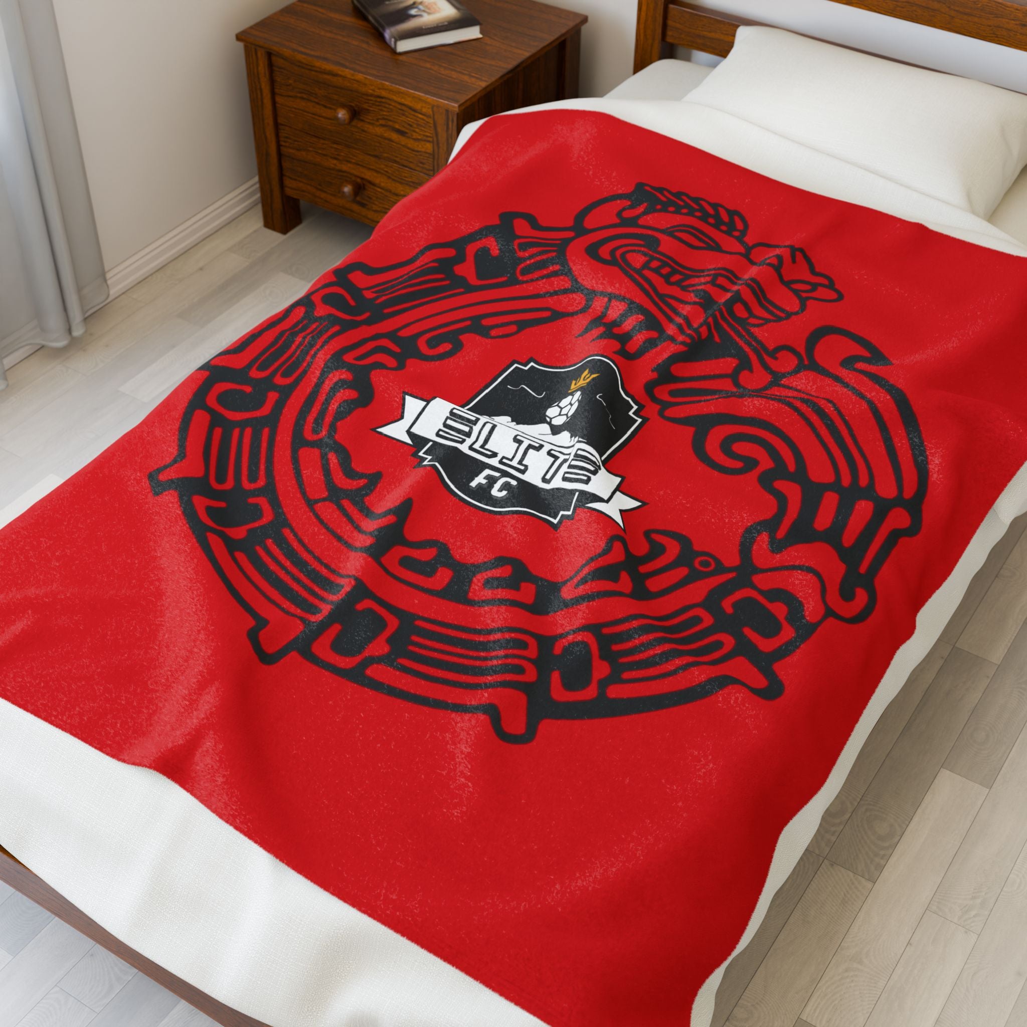 Elite Serpent Plush Blanket Red