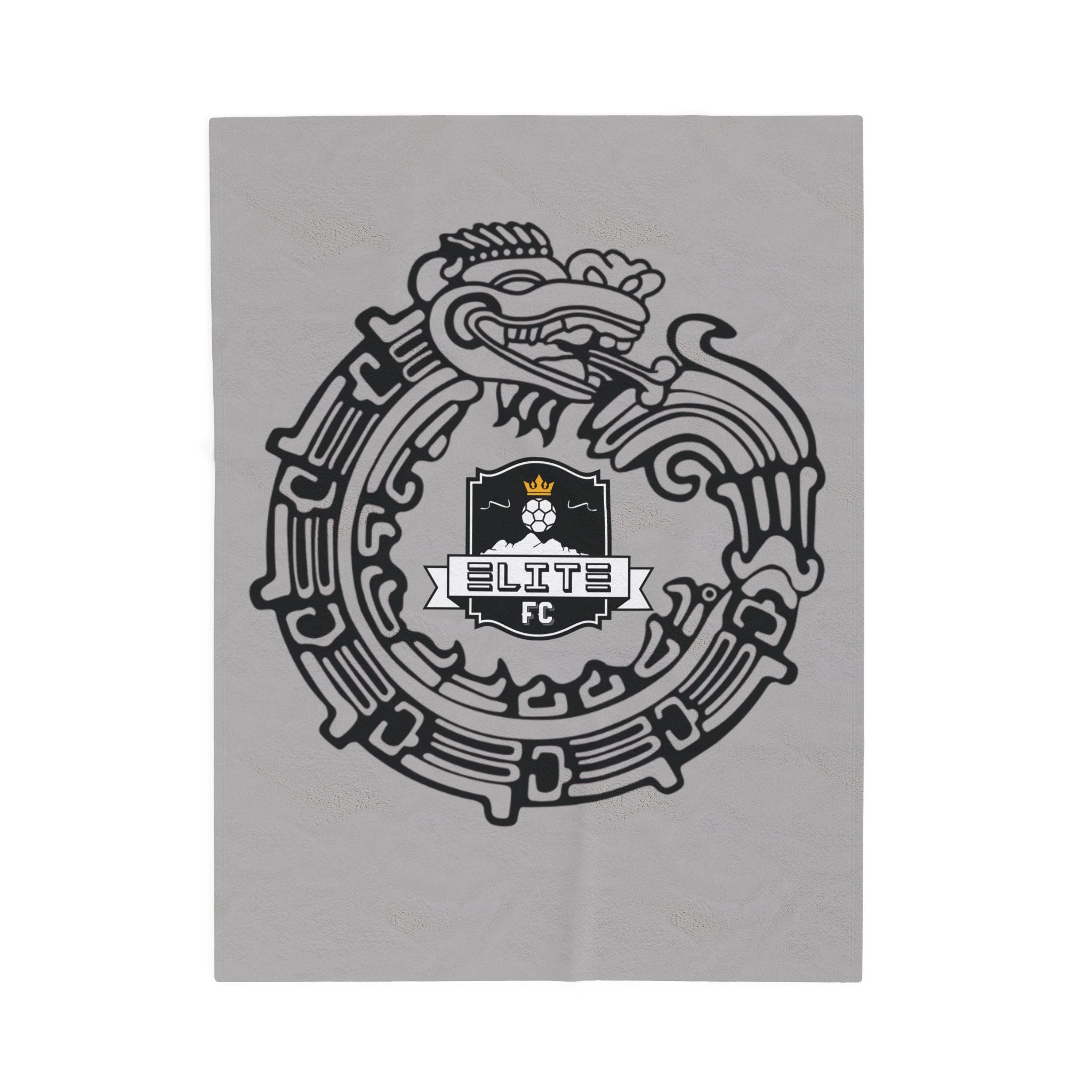 Elite Serpent Plush Blanket Grey