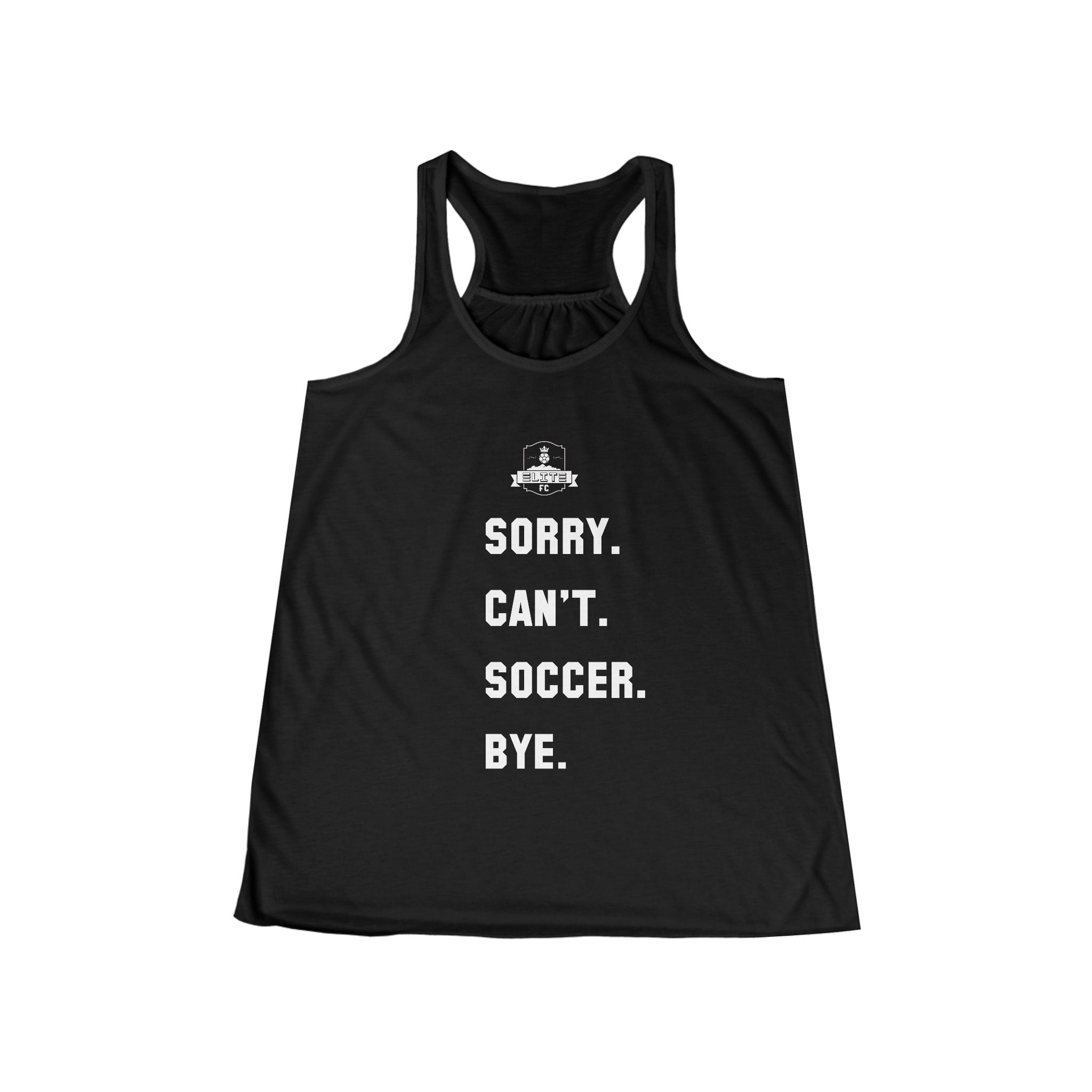 Women's 'Sorry Can't' Flowy Racerback Tank