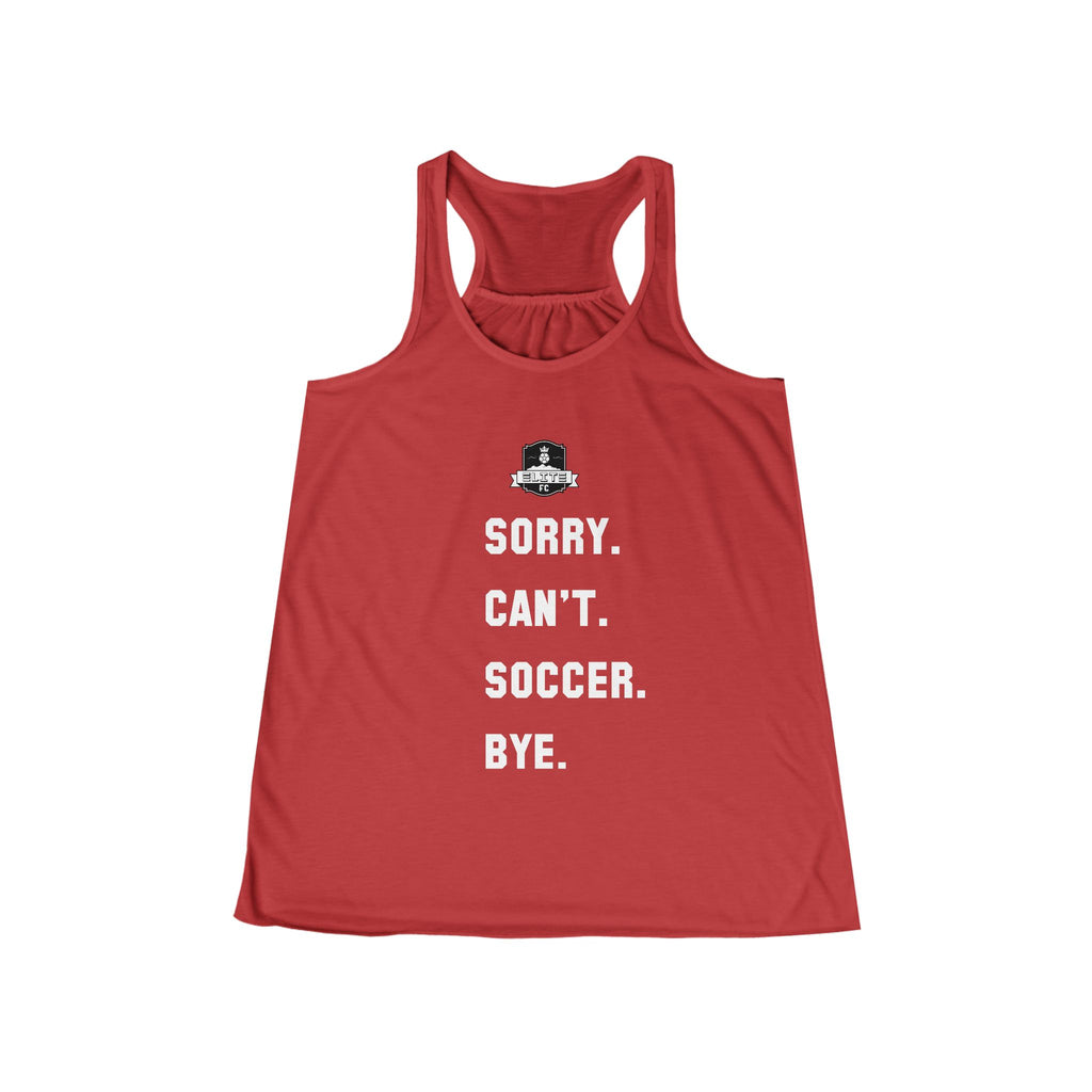 Women's 'Sorry Can't' Flowy Racerback Tank