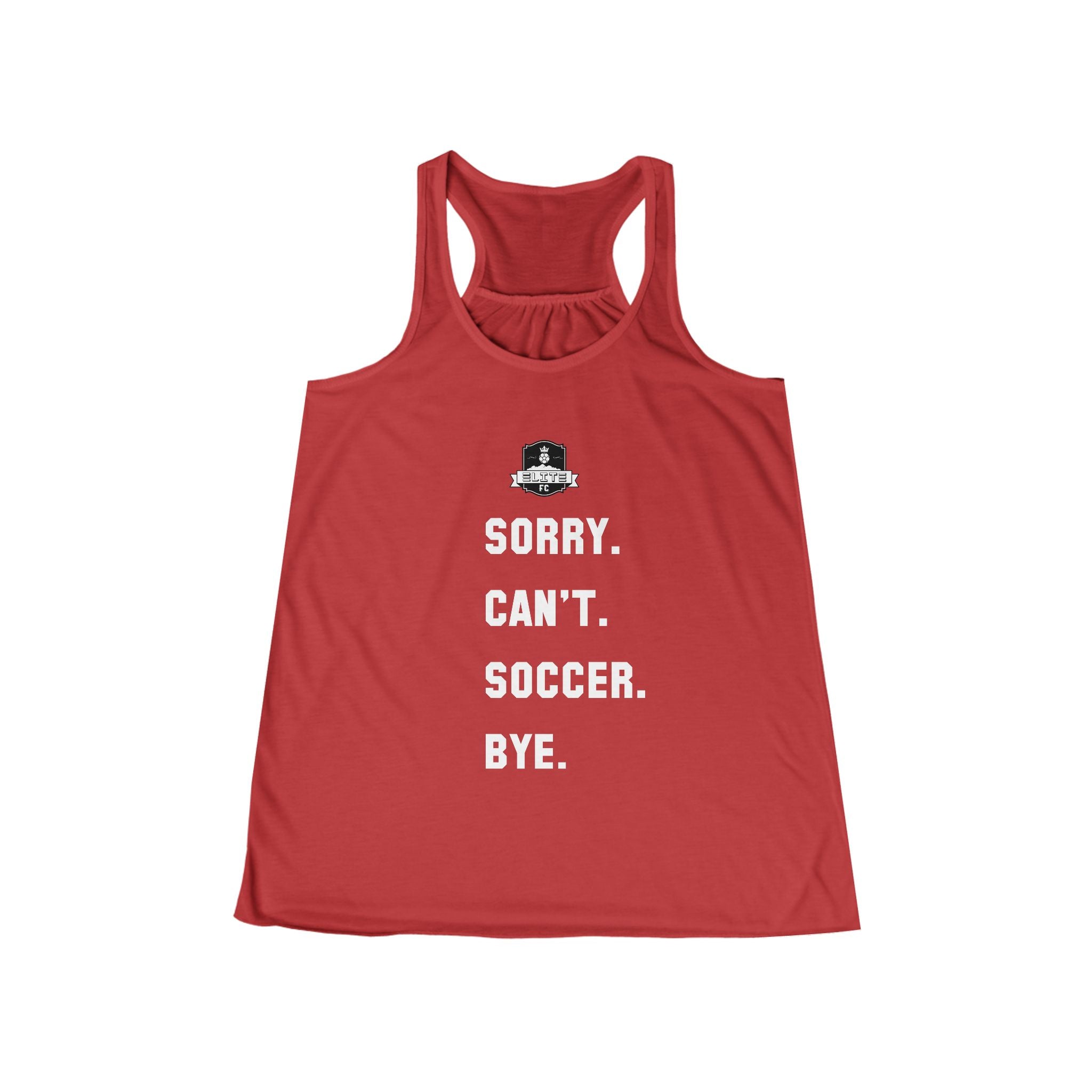 Women's 'Sorry Can't' Flowy Racerback Tank