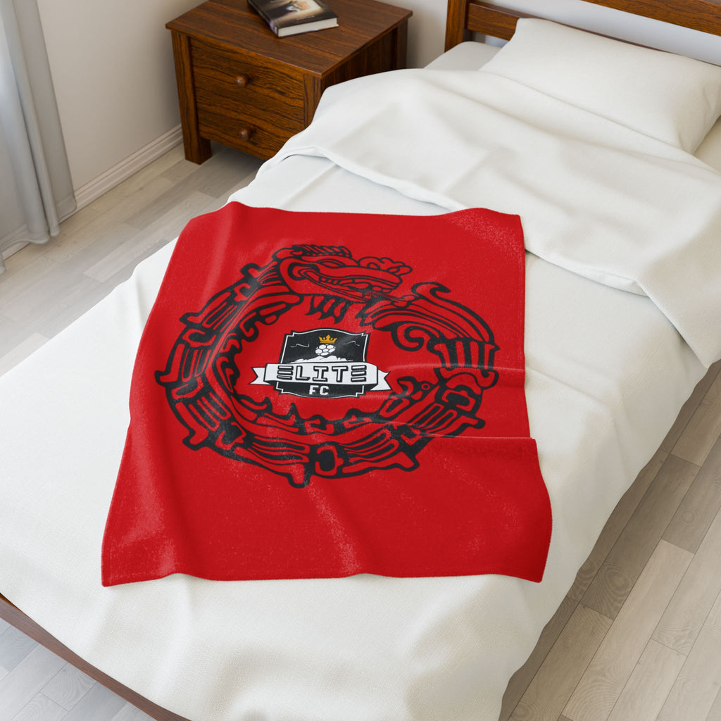 Elite Serpent Plush Blanket Red