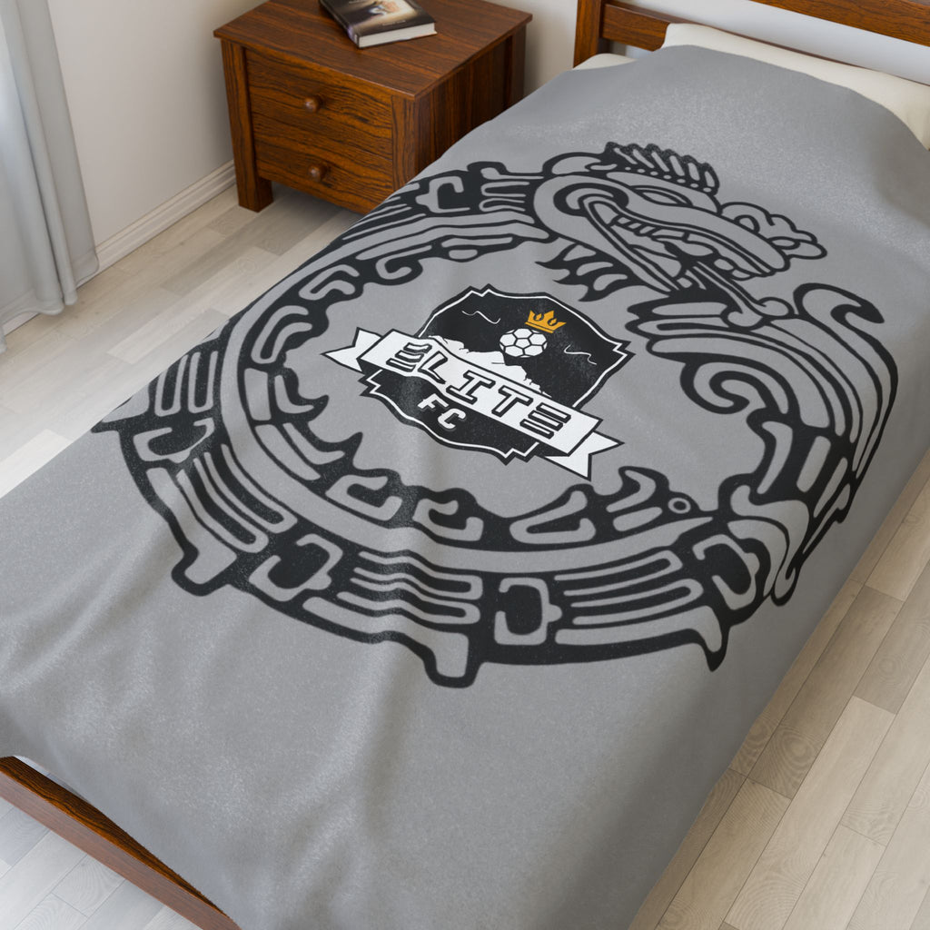 Elite Serpent Plush Blanket Grey