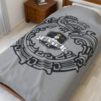 Elite Serpent Plush Blanket Grey
