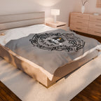 Elite Serpent Plush Blanket Grey