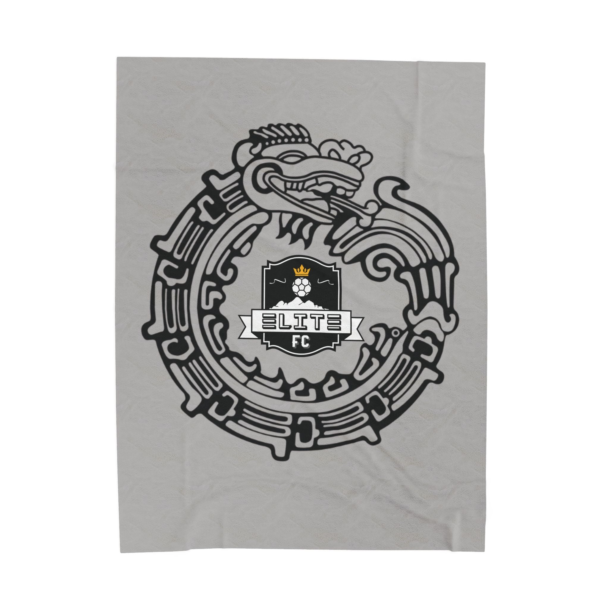 Elite Serpent Plush Blanket Grey